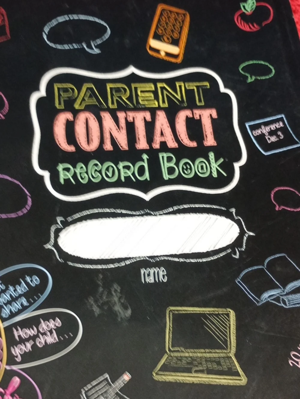 Parent contact Record Book